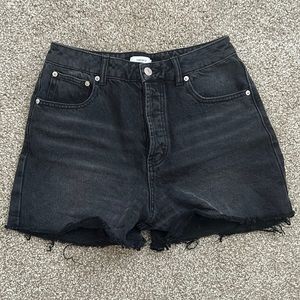 Forever 21 Black High Waisted Jean Shorts: Size 27